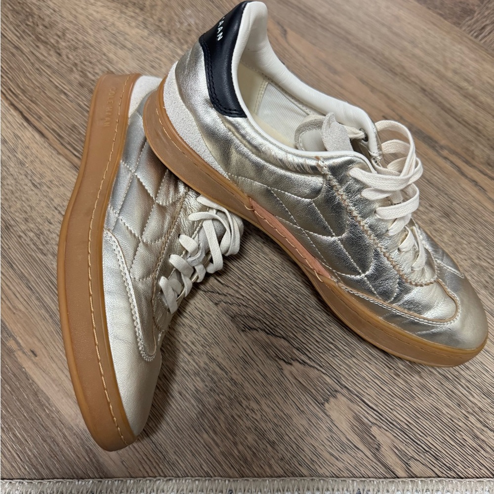 Cole Haan Gold Grandpro Sneakers - Picture 3 of 10